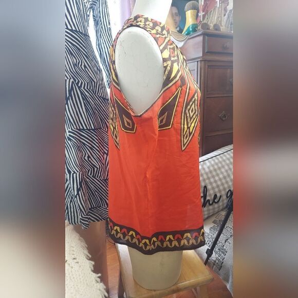 Jones New York Signature Petite Boho Silk /Cotton Blouse Size PL - Picture 7 of 9